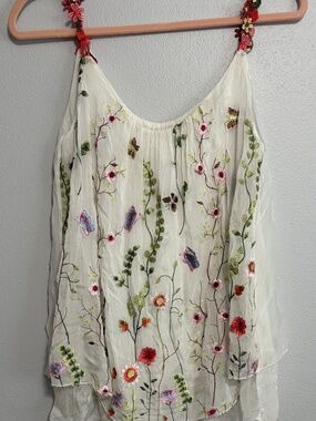 Catwalk studio flowy white/floral tank size M